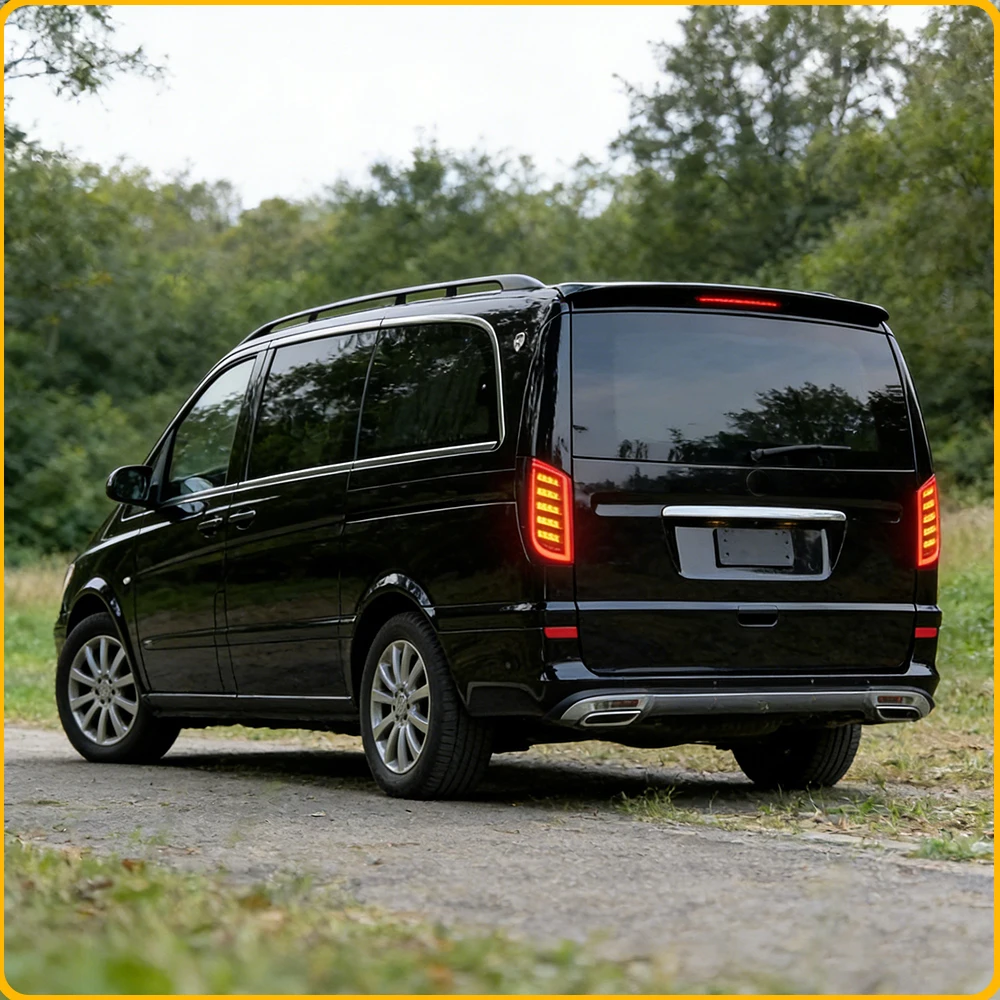 Фото Динамические светодиодные задние фонари для Mercedes-Benz Vito/Viano W639 2004-2016, 24-стилевая версия, установка Plug and Play, автомобильные аксессуары №5