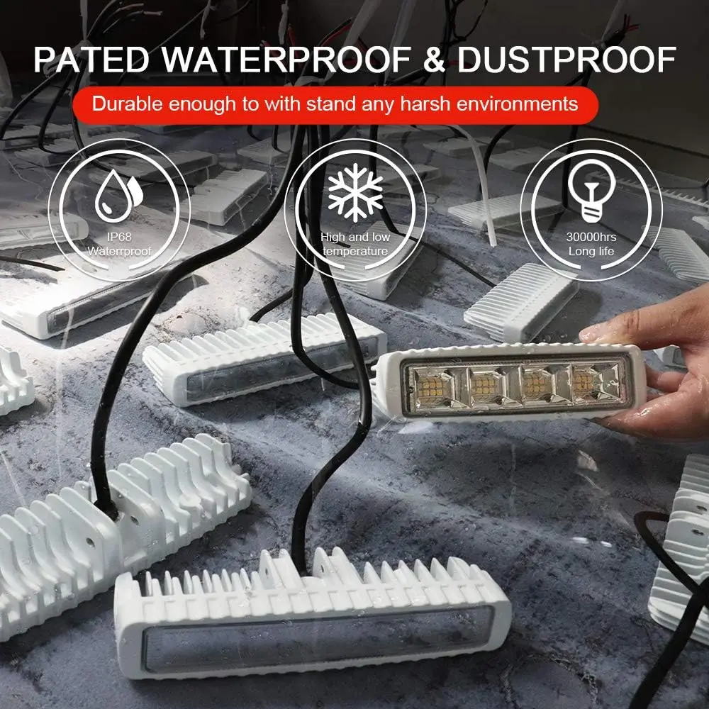 Anmingpu 72 Вт Рабочая Световая Панель 4x4 24φ Прожектор Ip68 Водонепроницаемый Для