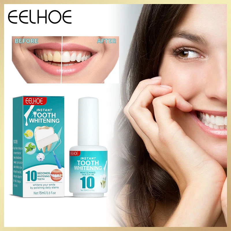 

eelhoe Teeth Whitening Paint Removes Plaque Stains Breathing Freshener Colour Corrector Dental Care Perfect Smile Repair 15ml