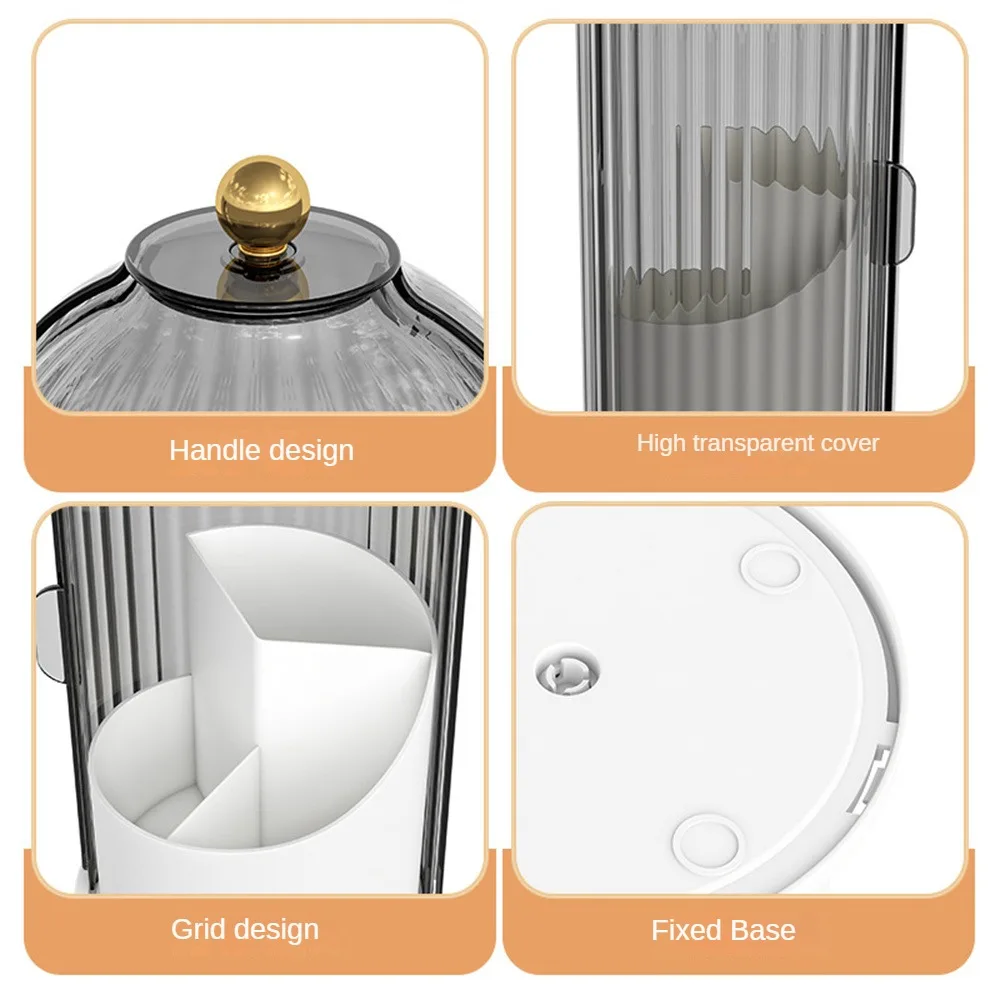 Органайзер для макияжа с крышкой портативный держатель кистей настольный