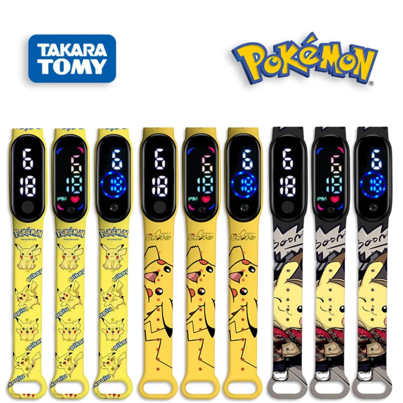 Покемон кавайная фигурка Пикачу электронный водонепроницаемый светодиодный