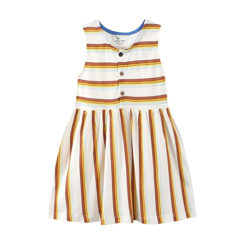 

summer new children's clothing girls sleeveless A-line skirt little girl casual fashion striped skirt baby kids costume