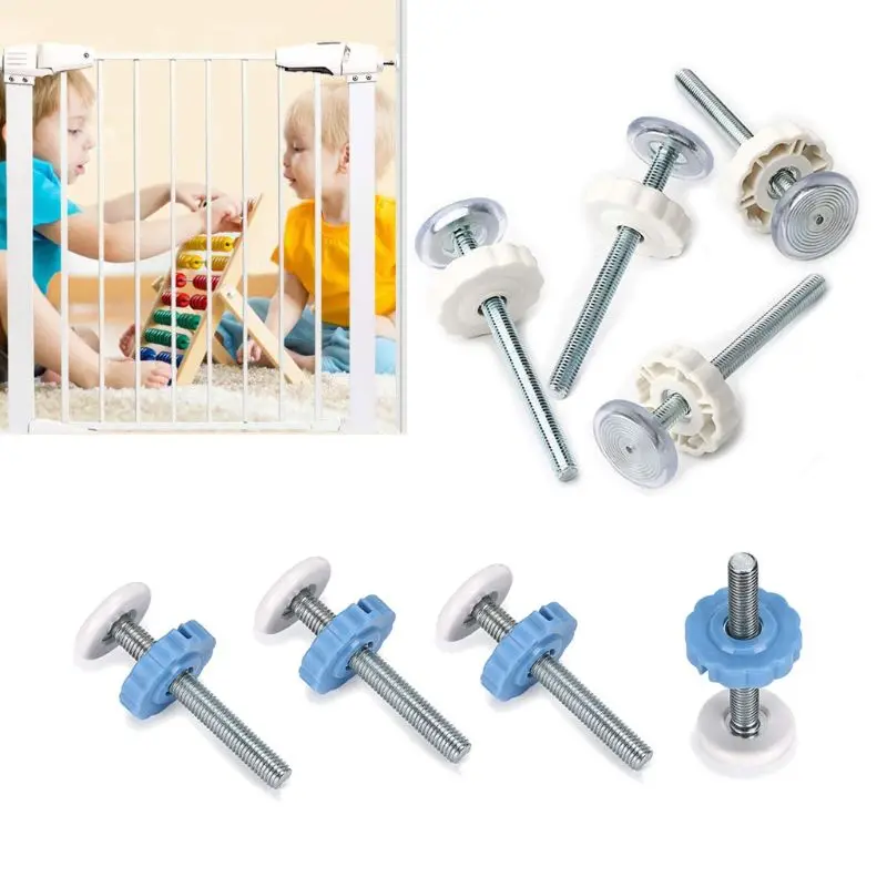 

4pcs Pressure Baby Gate Screw Bolts Threaded Spindle Rods Walk Thru Gates Accessory - M10 x 10MM