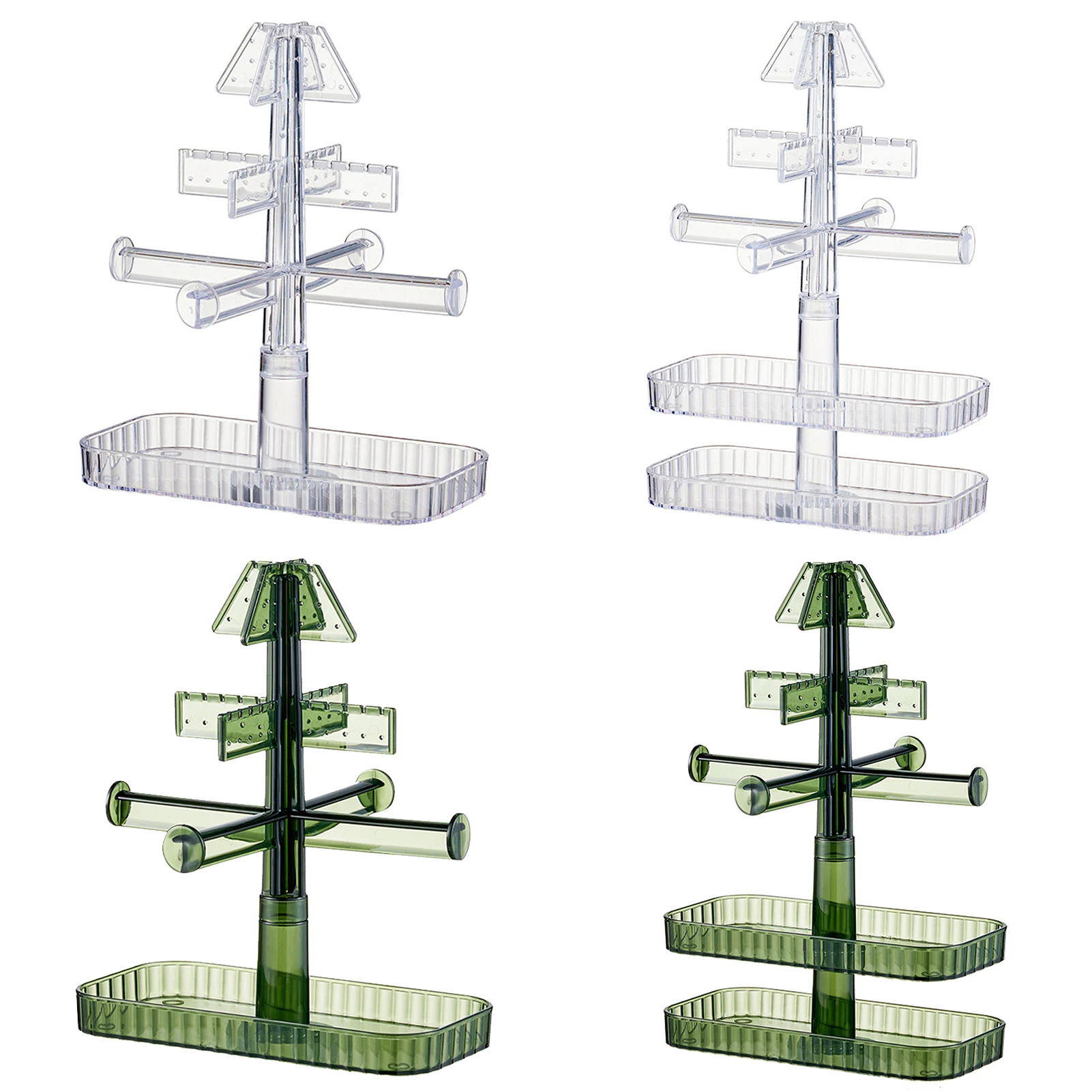 

Necklace Tree Jewelry Organizer 360 Rotating 5 Tiers Jewelry Tower Necklace And Bracelet Holder Tabletop Jewelry Organizer Tower
