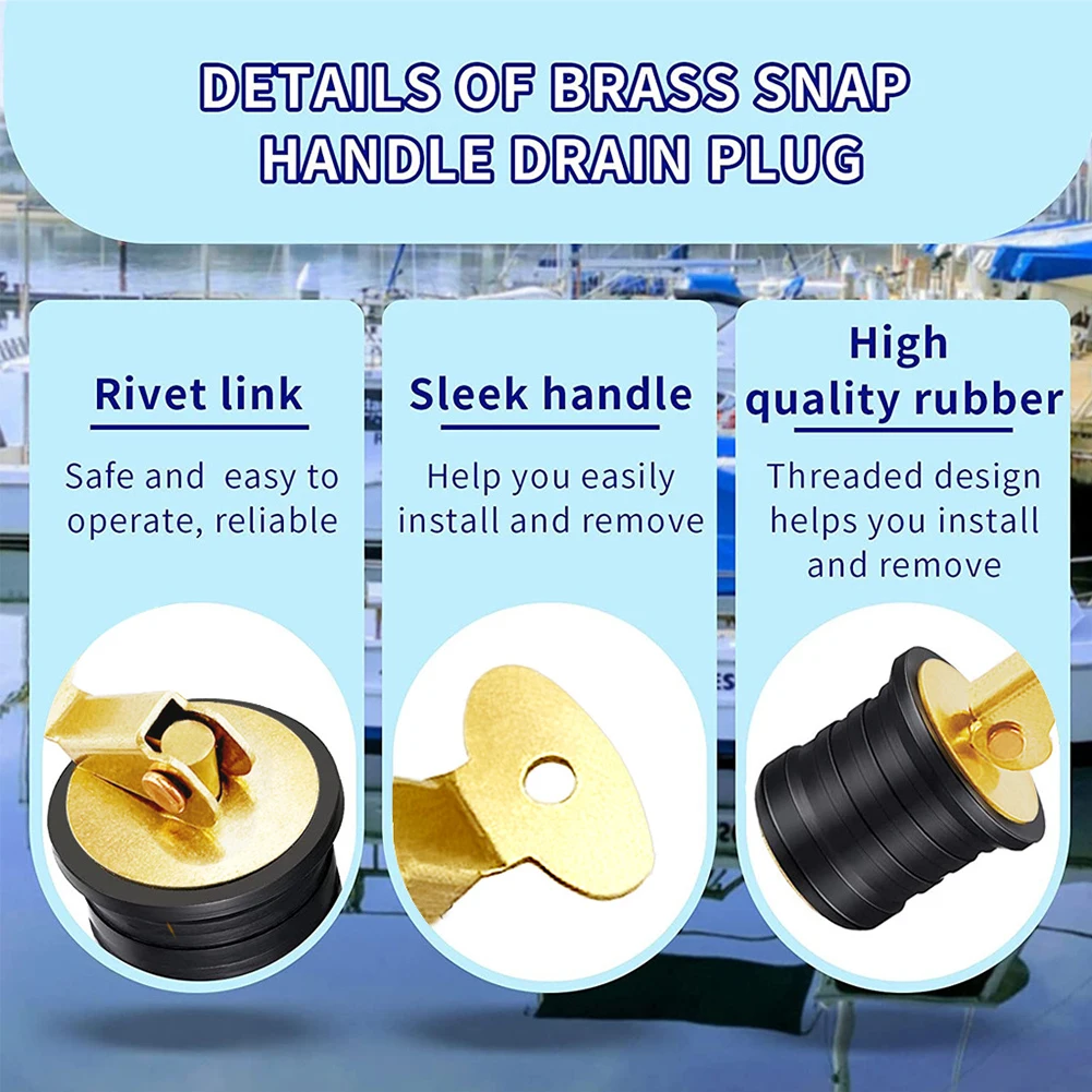 

Adjustable Boat Marine Deck Plug Drain Brass Screw Type Plug Bung Socket for Yacht Raft Kayak Rubber Accessories 19mm/25mm/32mm