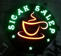 hot salep led neon sign operated 16 color 42x42cm