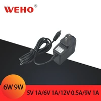 wall plug 6w 9w to dc 5v 6v 9v 12v switch dc power adaptor 0 5a 1a power adapter supply