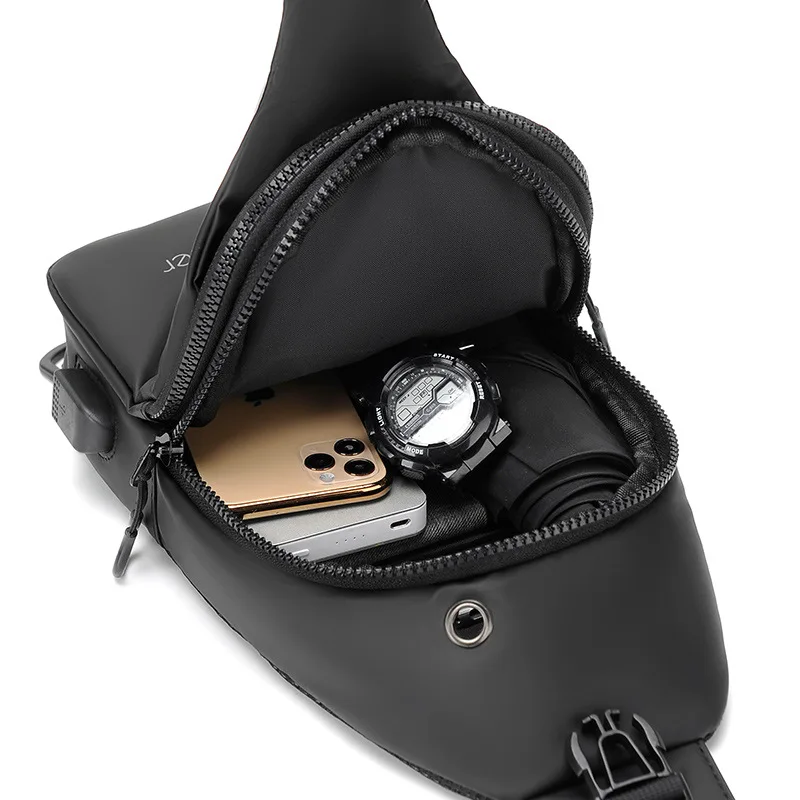 Men's Chest Bag New Outdoor Sports Messenger Bag Multifunctional Waterproof Oxford Cloth Shoulder Bag Sling Bag Men