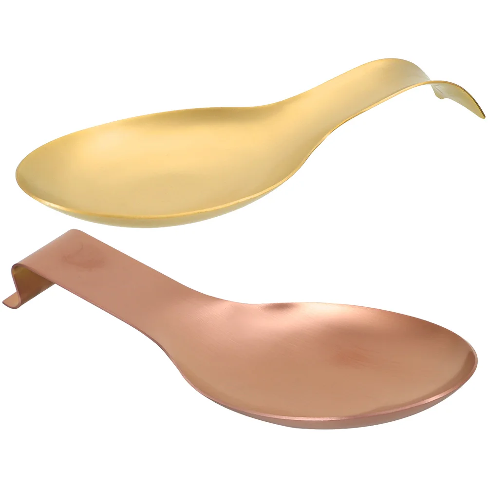 

Stainless Steel Spoon Rest Dinner Scoop Holder Delicate Wear-resistant Household