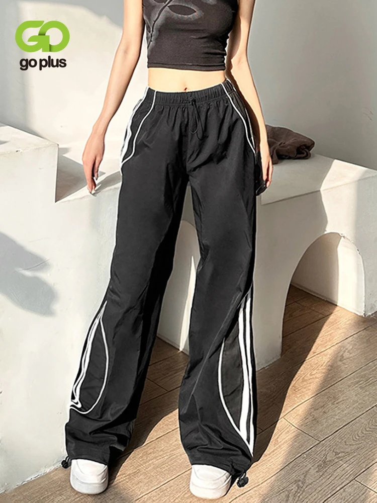 

GOPLUS Wide Pants Women Summer Pants Korean Style Striped High Waist Pants Casual Straight Trousers Pantalones Anchos Mujer