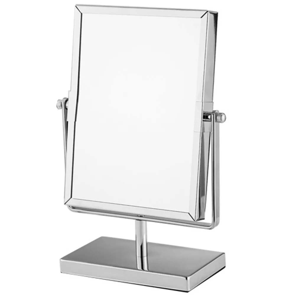 

Tabletop Vanity Makeup Mirror Bedroom Desk Small Aesthetic Metal Dorm Decor Swivel Travel