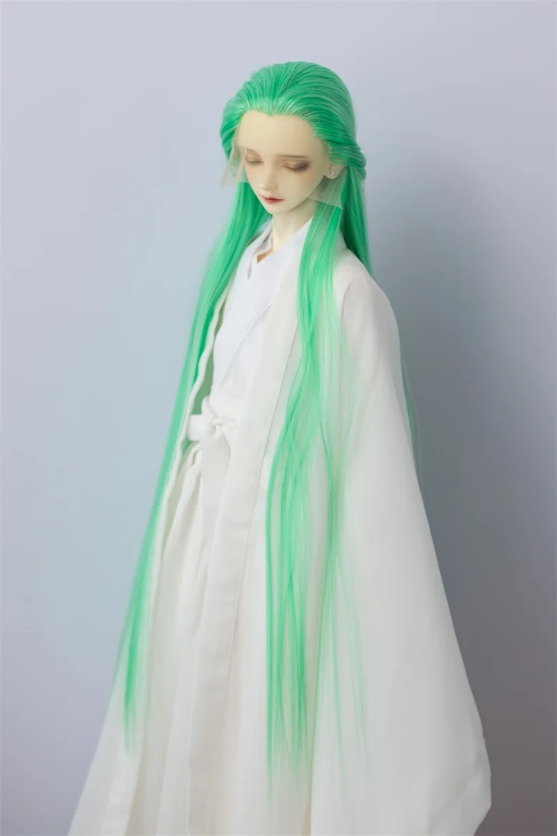 

Bjd3 points wig high temperature silk three pointed back combed two-color antique fake rough long hair in stock