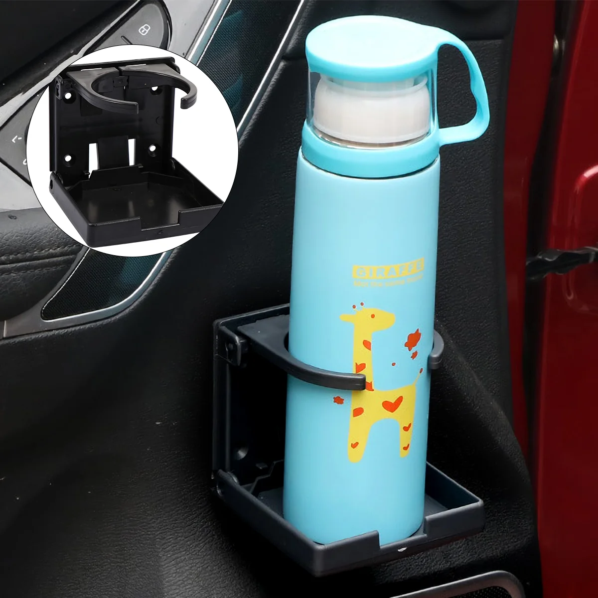 

2pcs Cup Holder Foldable ABS Folding Support Cup Holder Cup Rack Shelf for Auto