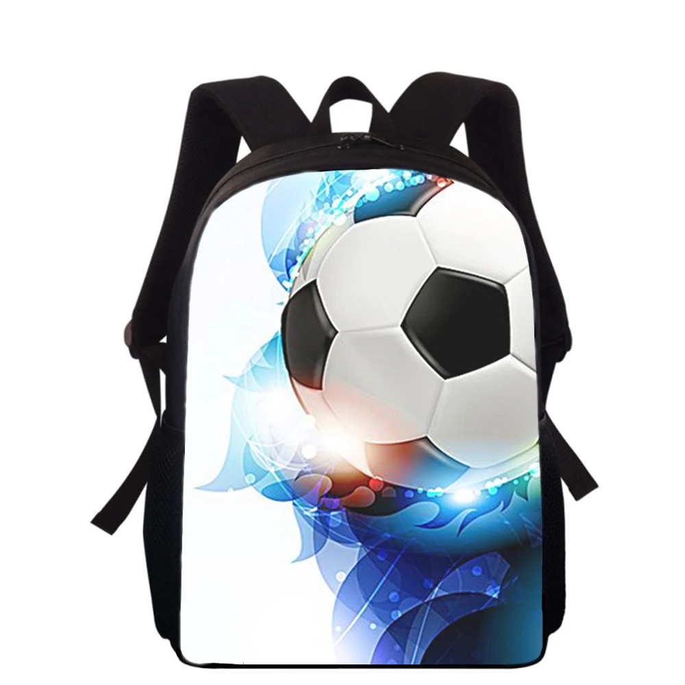 Soccer Football 15” 3D Print Kids Backpack Primary School Bags for Boys Girls Back Pack Students School Book Bags