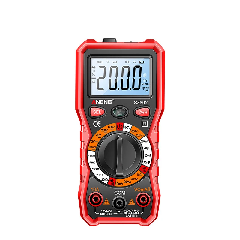 

U50 SU301 SU302 Digital Multimeter Professional Auto Voltmeter AC 220V Resistance Voltage Capacitor Diode NCV Tester