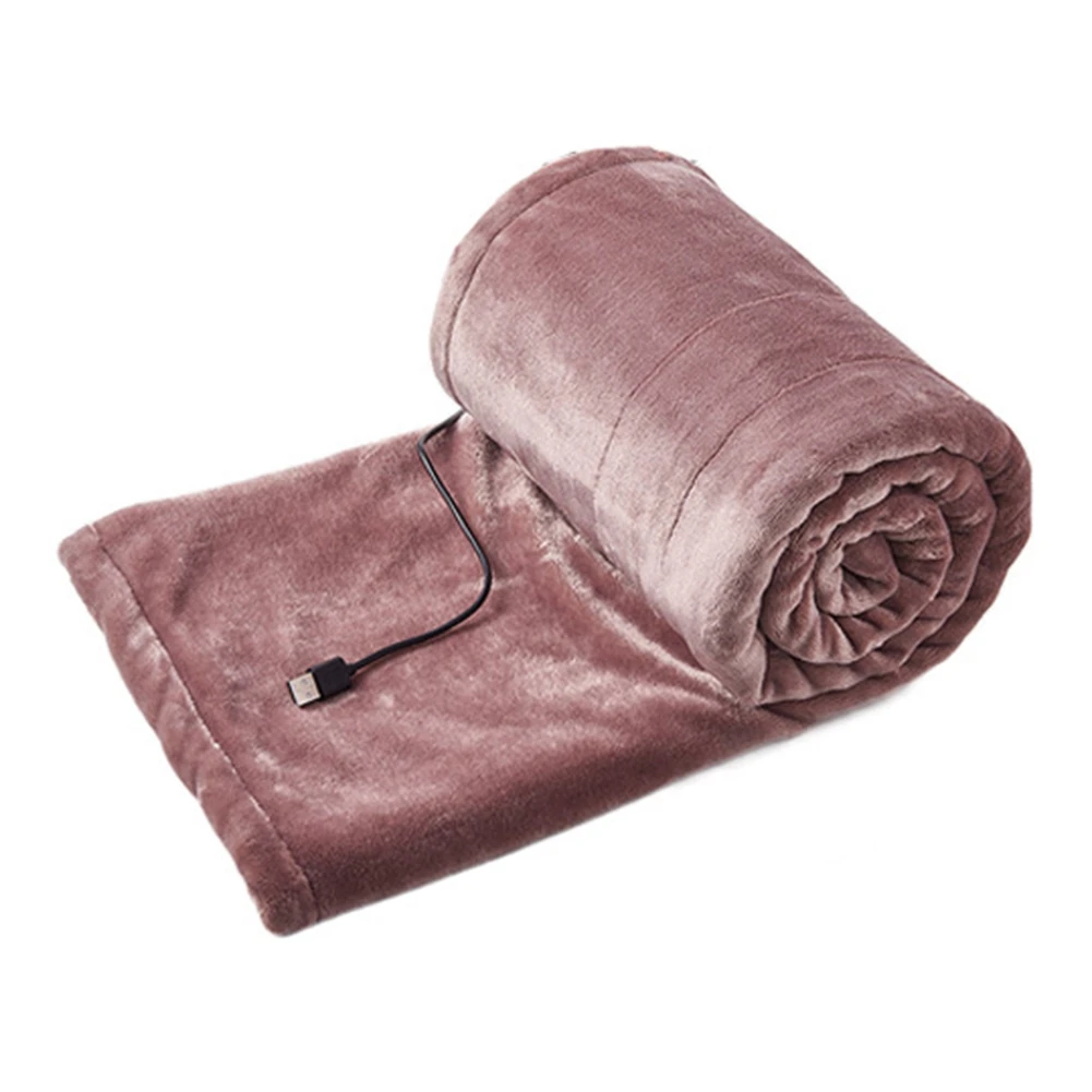 

USB Electric Blanket Soft Heating Blanket Warmer Temperature Timing Controller Electric Blanket Pad Mat 180x80cm Pink