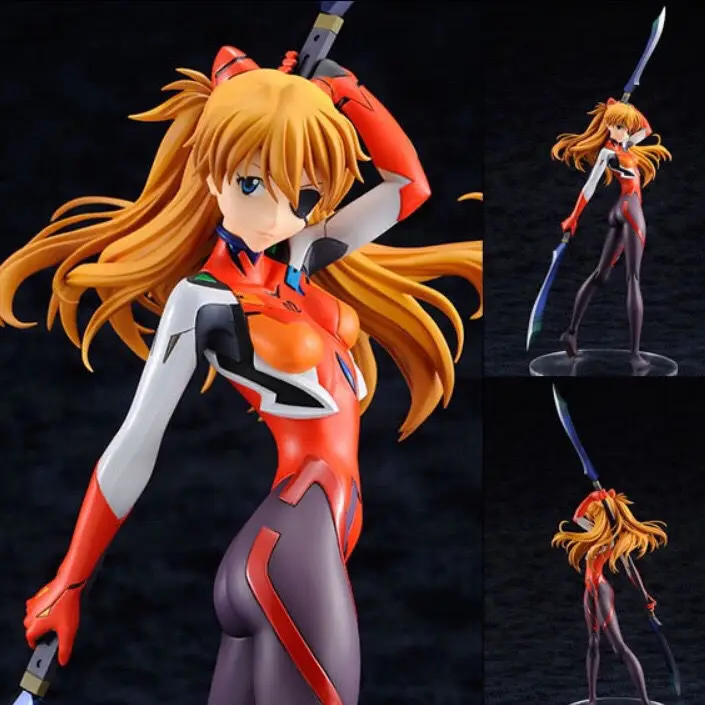 27cm NEON GENESIS EVANGELION EVA Asuka Langley Soryu Anime Action Figure PVC toys Collection figures for friends gifts Christmas