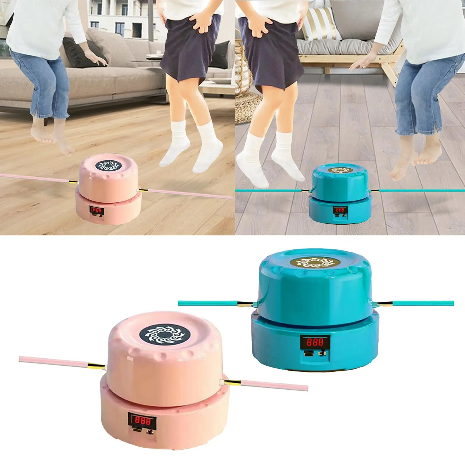 

Intelligent Jump Rope Machine Automatic Counting Low Noise Adjustable Remote Control Exercise for Homegardentool Adults Kids