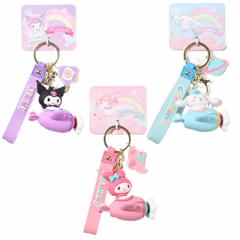 

Sanrioed Cinnamoroll My Melody Kuromi Kt Cat самолет модель куклы игрушки куклы кулон мультфильм аниме Kawaii брелок подарок