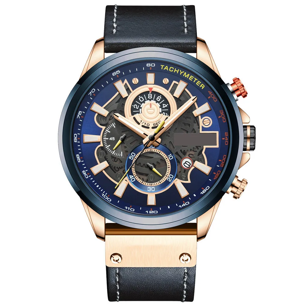 

Men's Watch Fashion Sports Waterproof Quartz Multifunctional Men's Watch Calendar Belt Watch