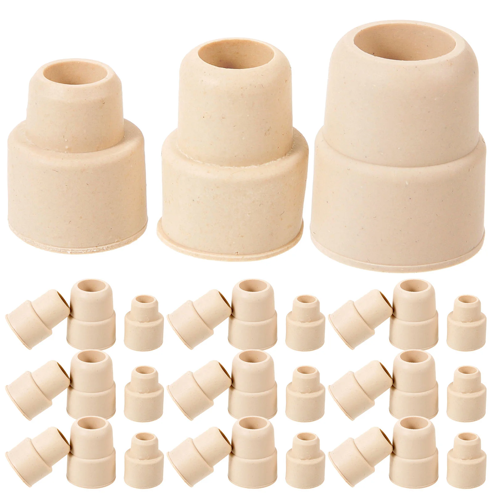 

30 Pcs Fermented Rubber Plug Wear-resistant Tube Stopper Daily Use Household Natural