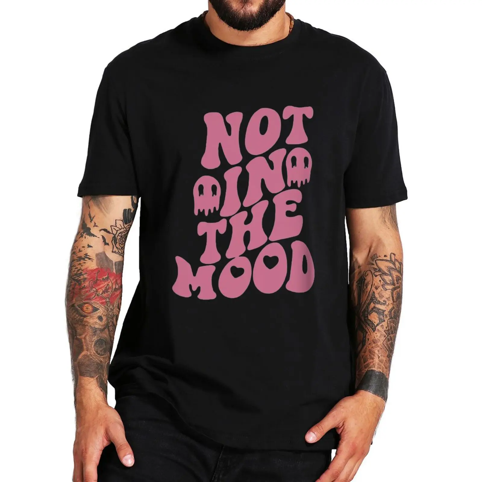 

Funny Moods Phrase T-shirt Humor Slogan Graphic Short Sleeve Summer Oversized Cotton Soft Casual T Shirt For Men Women