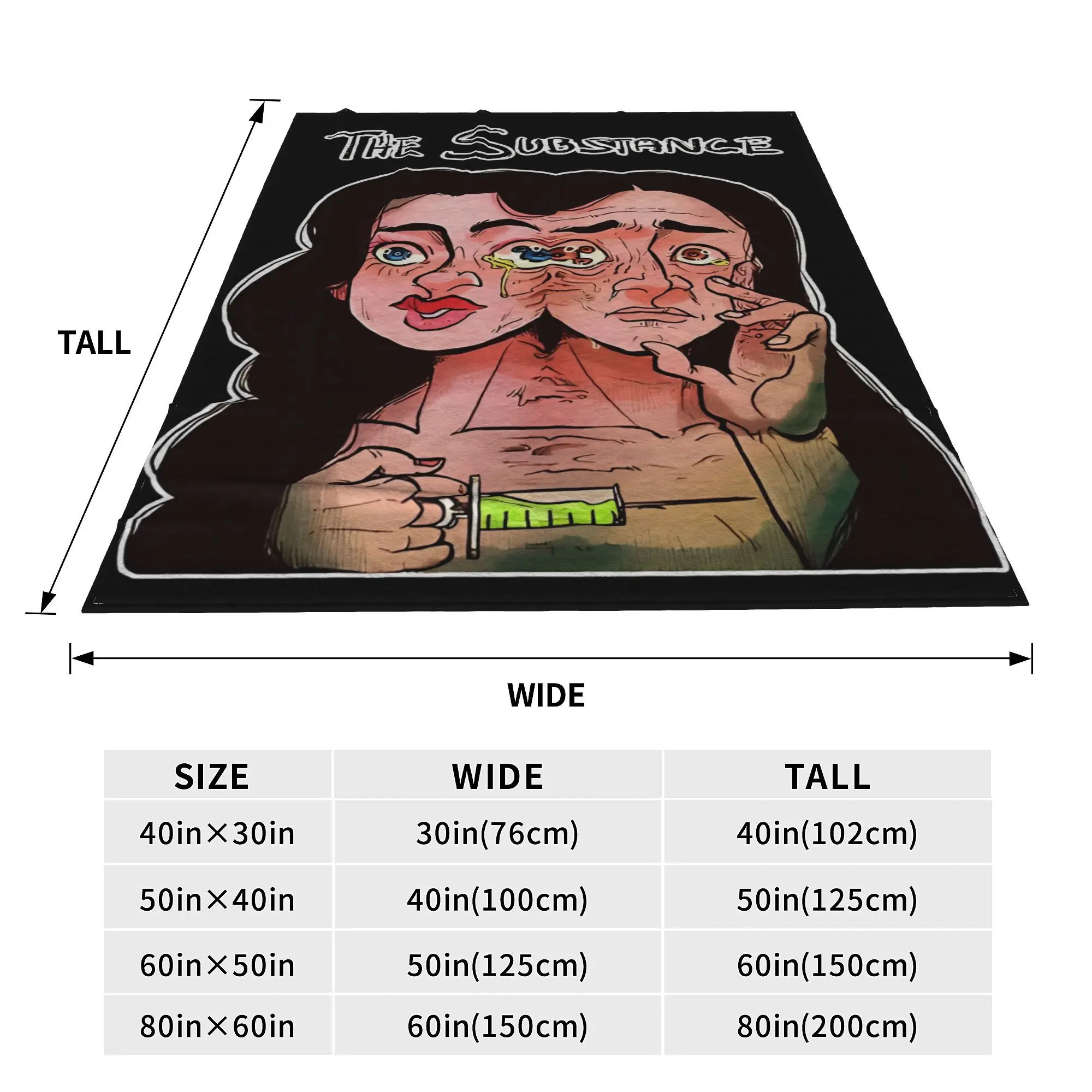 Забавные художественные одеяла The Substance флисовое супер теплое одеяло для