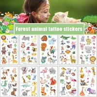 10 pack fake tattoo stickers cartoon temporary tattoos kids arm tattoos for kids forest animal fun party tattoo stickers