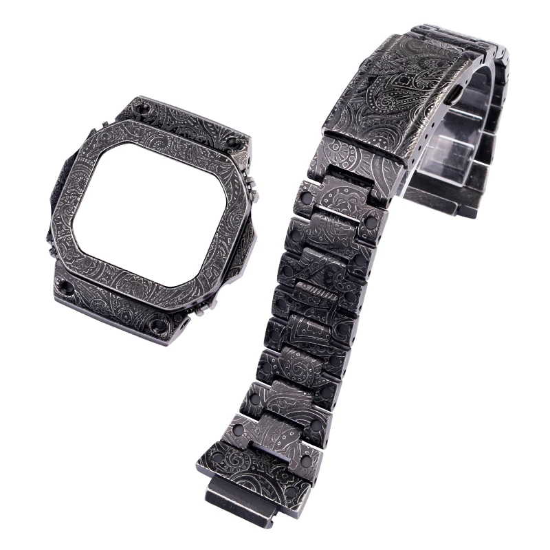 Ремешок для Casio DW5600/5610 Женский модифицированный металлический браслет с рисунком