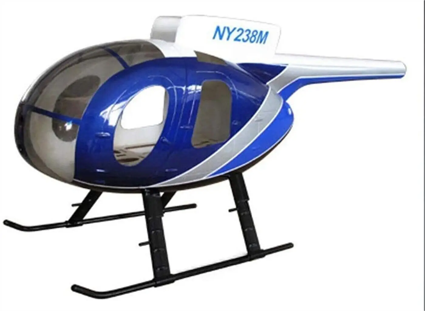 

450 Size MD500D Police Blue Scale Fuselage Glassfiber Heli Body Cover for RC Helicopter