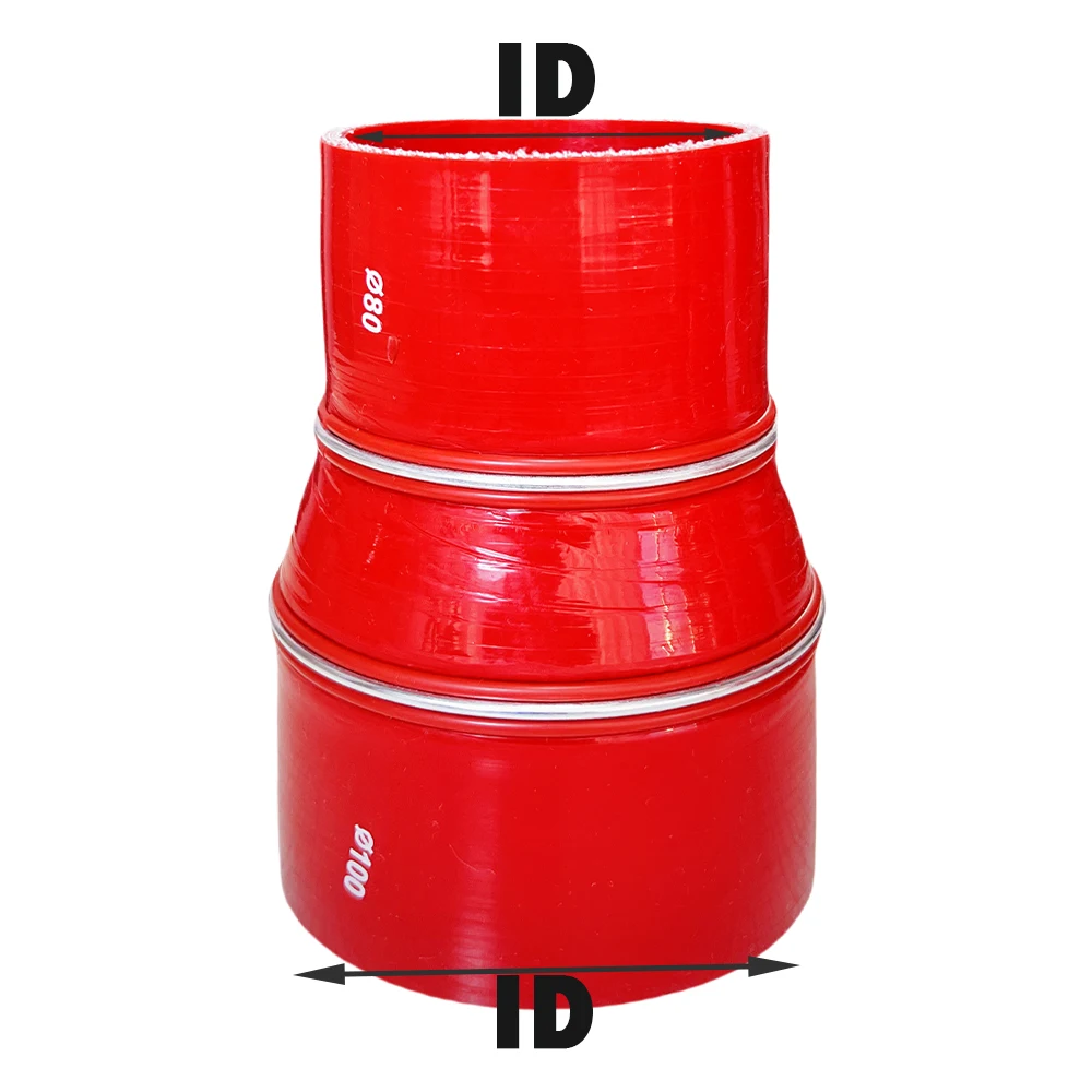 

Красный автомобильный интеркулер, турбо-впускная труба, муфта, универсальная силиконовая трубка, плетеный шланг, прямой переходник от большого до малого, внутренний диаметр 16 мм-180 мм