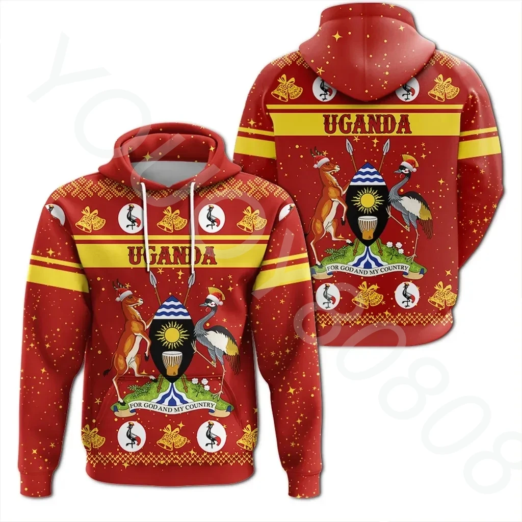 

Spring African Hoodie Uganda Vintage Harajuku Christmas Style Athletic Casual Print Zip Hoodie Sweater Jacket