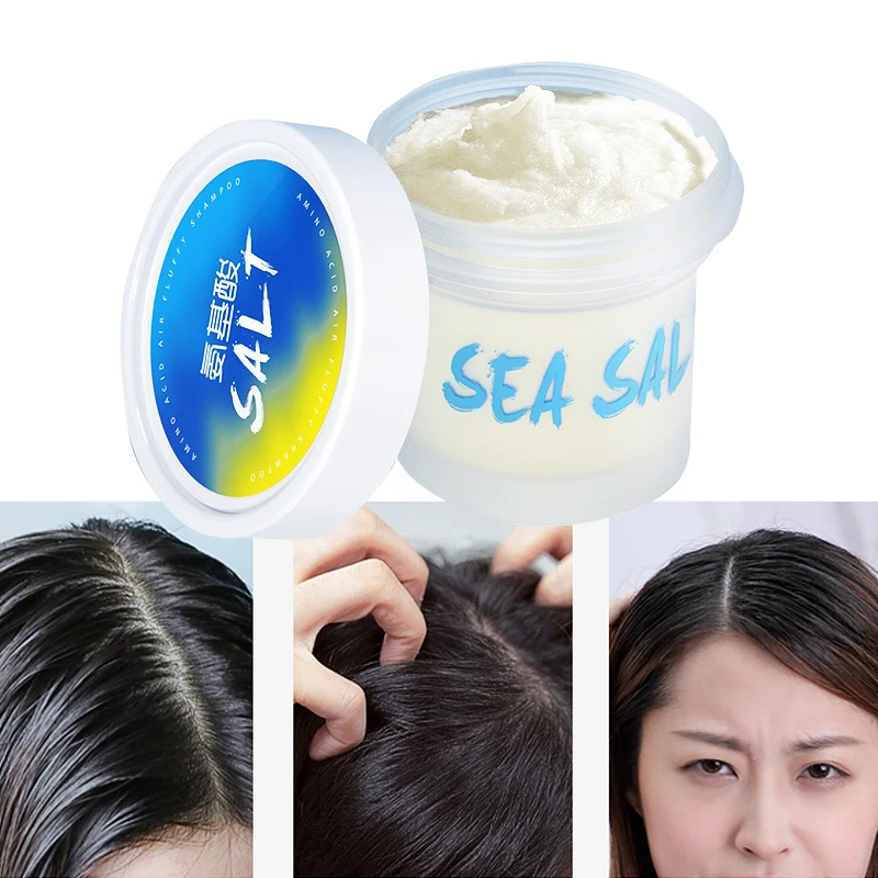 200g Refreshing Oil-controlling Anti-dandruff Soothing and Cleansing The Scalp Natural Bath Salt Shampoo Without Silicone Oil