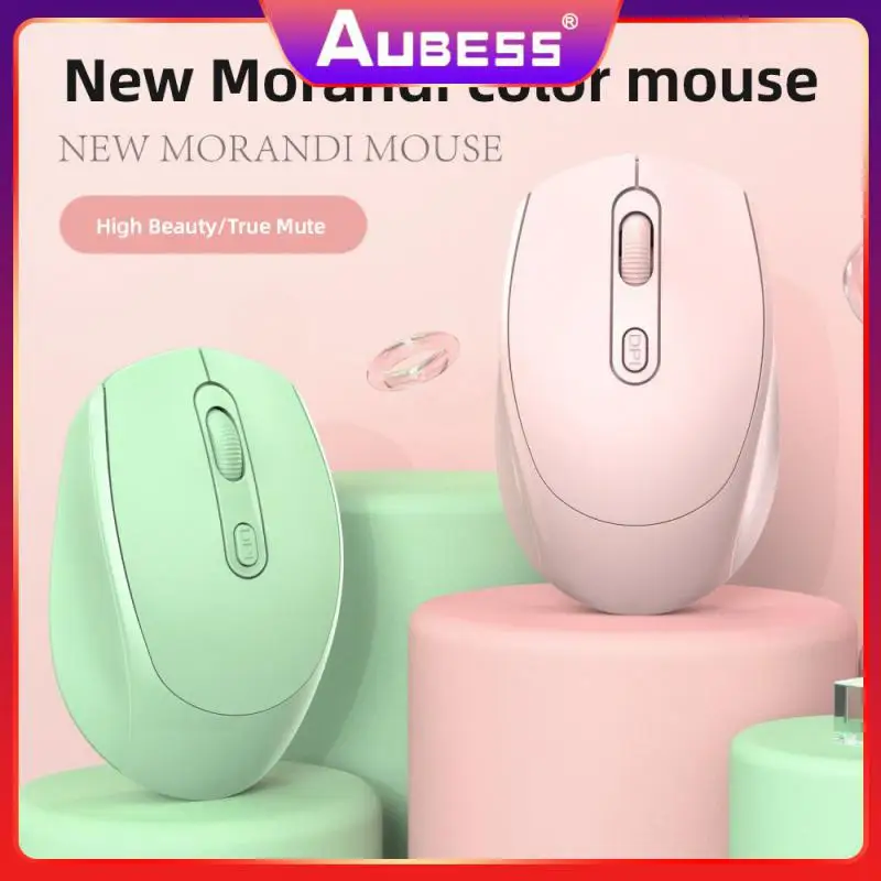 

500mah 2.4ghz Wireless Mice With Usb Receiver Morandi Office Mouse Rechargeable Comfortable 4 Keys Pc Laptop Mice Mute
