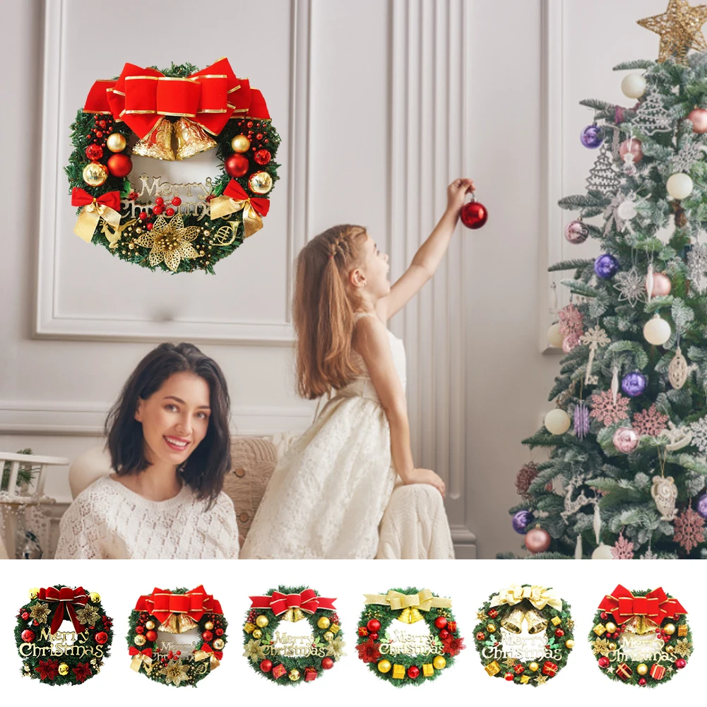 

Christmas Garlands Xmsa Wreath Wall Hanging Door Ornaments Christmas Pendants Merry Christmas Decor For Home 2023 Happy New Year