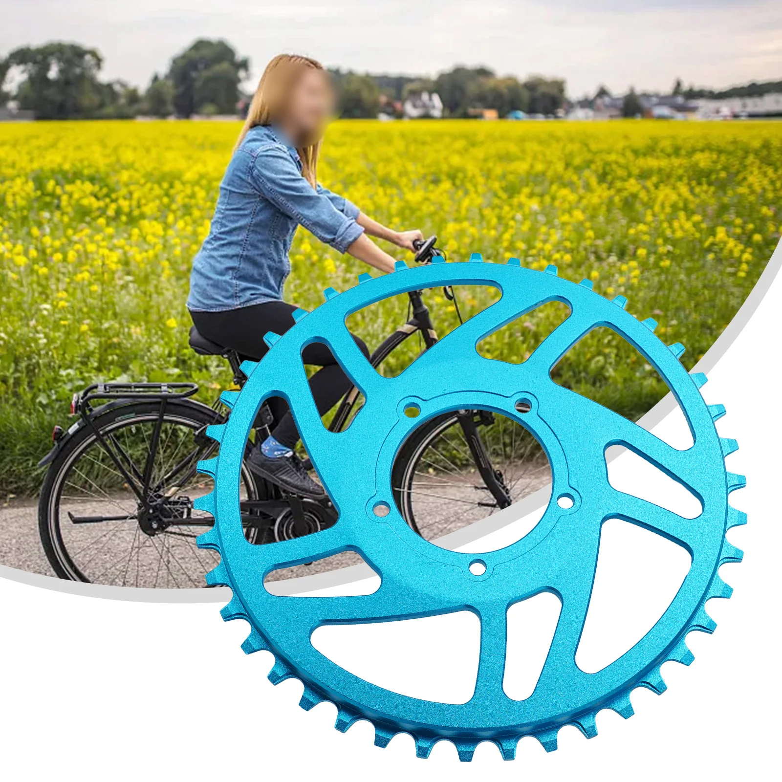 Фото Электрический велосипед Ebike 42T, коррекция смещения цепного кольца для 8fun 01 02, диски из алюминиевого сплава для электрических велосипедов, часть автомобиля №3
