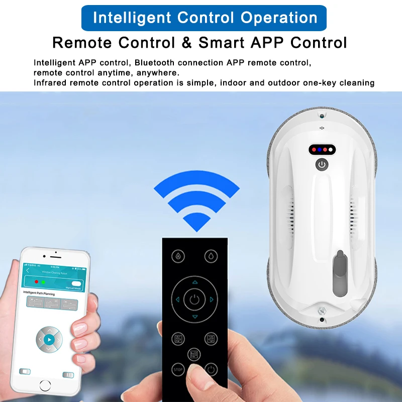 Purerobo W-R4S Ультратонкий робот для мытья окон с приложением и дистанционным