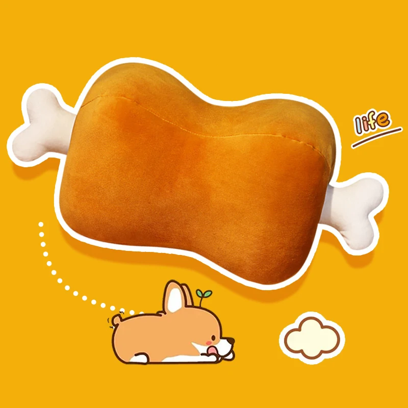 42 см креативная мягкая детская подушка в виде мясной кости симпатичная