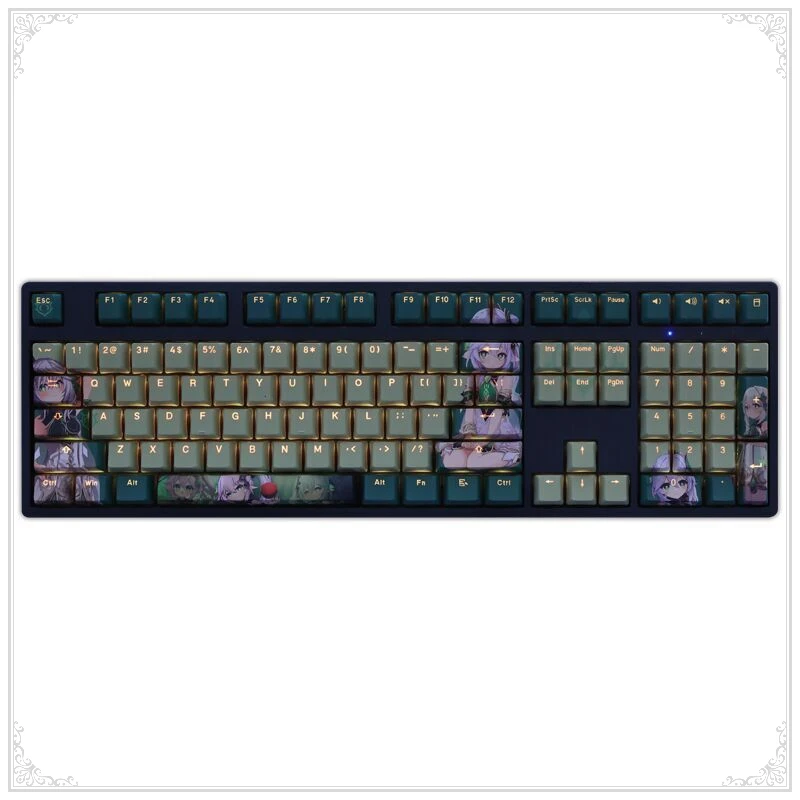 108 клавиш Genshin Impact Nahida Keycaps Games Anime Keycap OEM профиль PBT краска сублимационная