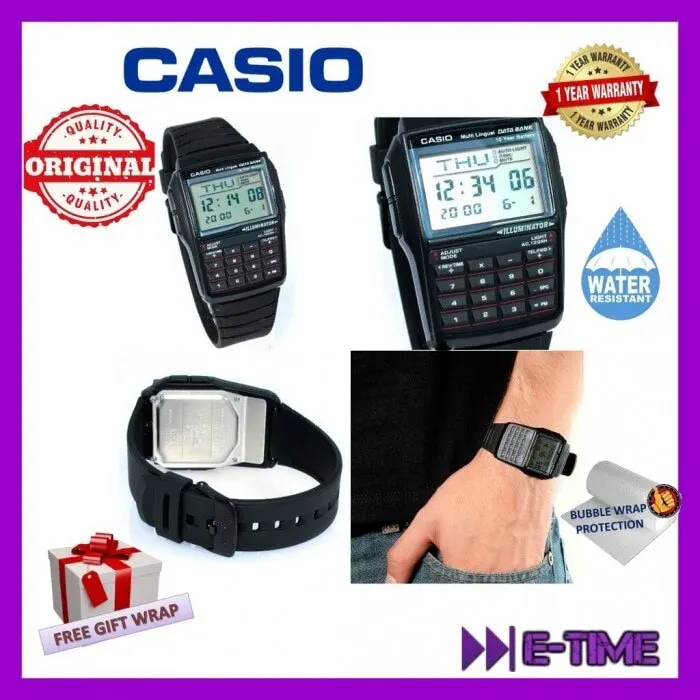 Мужские черные цифровые часы бренда Casio Роскошные светодиодные ремешки