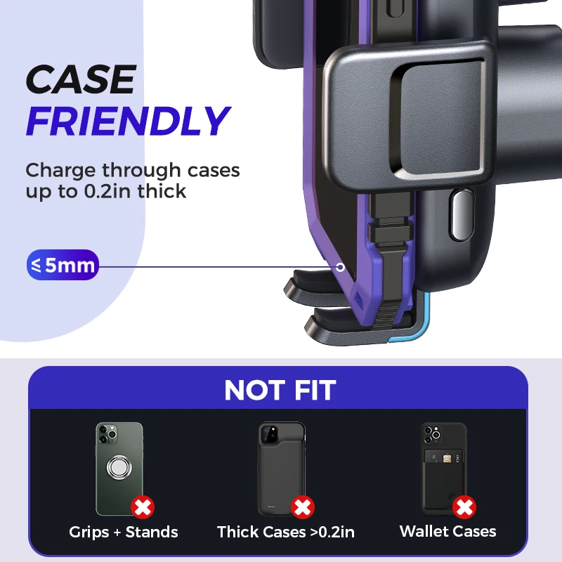 JOYROOM Wireless Car Charger Mount Fast Charging Car Phone Holder Charger for Car for iPhone 14 13 Huawei Samsung Xiaomi LG