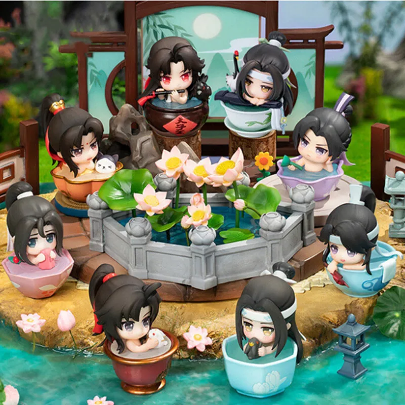 LCFUN Оригинальная фигурка QingCang Lan WangJi MDZS 7 см летняя песня (версия Q) ПВХ экшн-модель из Аниме Коллекция подарков
