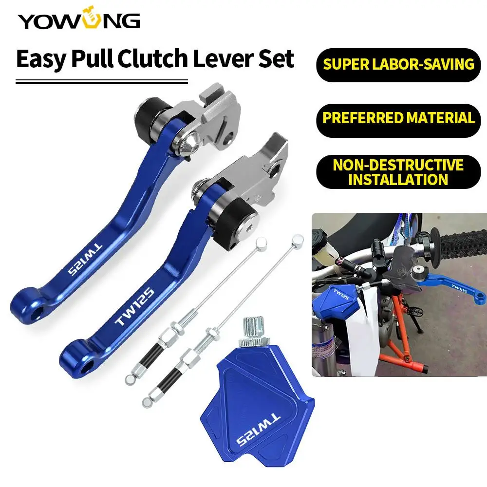 

Moto Short Stunt Clutch Lever Easy Pull Cable System Brake Clutch Levers for YAMAHA TW125 TW 125 1999 2000 2001 2002 2003 2004