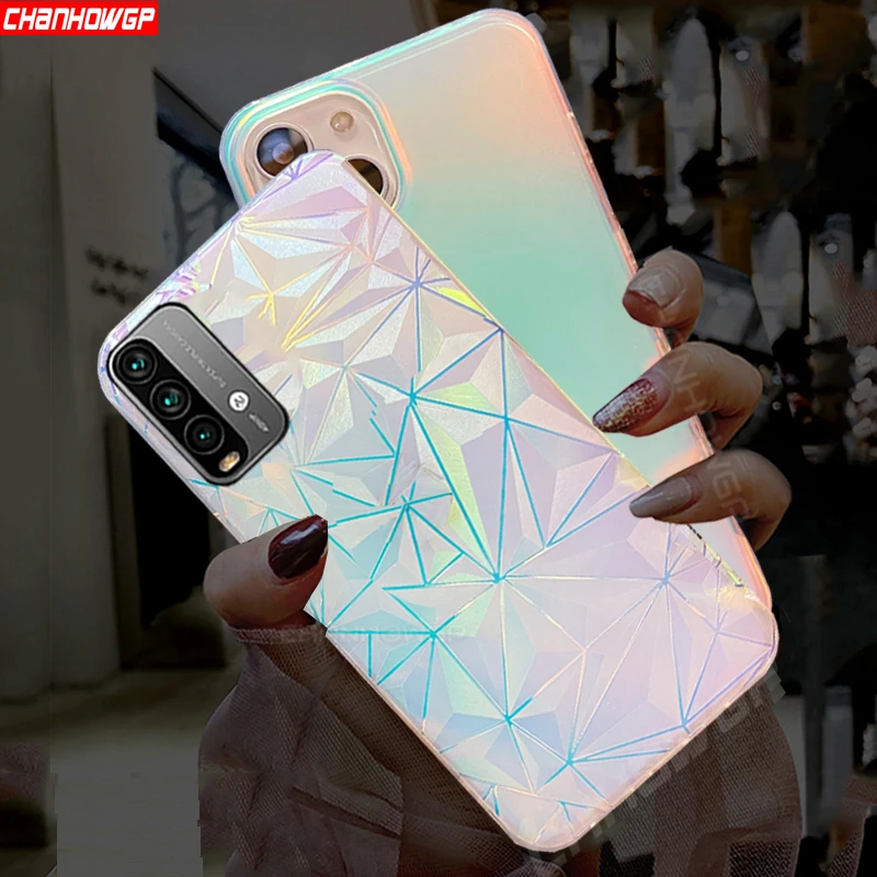 Чехол для Redmi 9 T с градиентными блестками прозрачные мягкие чехлы телефонов Xiaomi