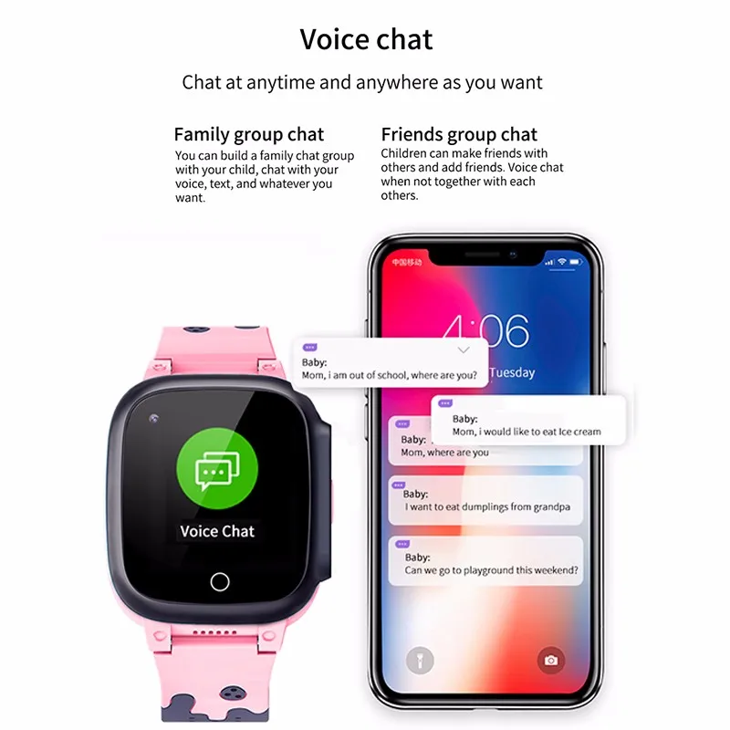 Смарт-часы для детей 4G Wi-Fi GPS LBS SOS | Электроника