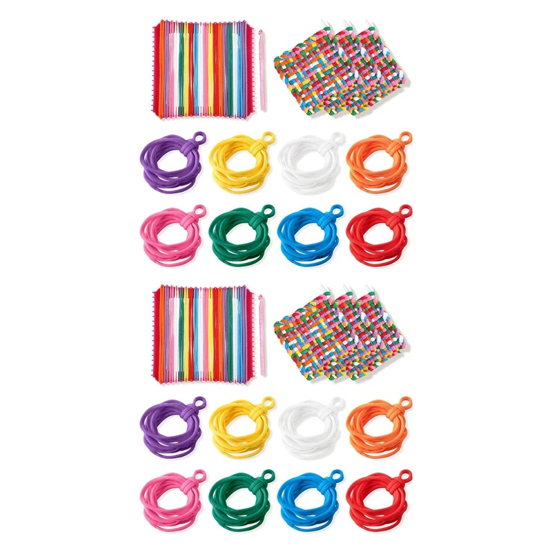 

384 Pieces Loom Potholder Loops Weaving Loom Loops Weaving Craft Loops With Multiple Colors For DIY Crafts Supplies