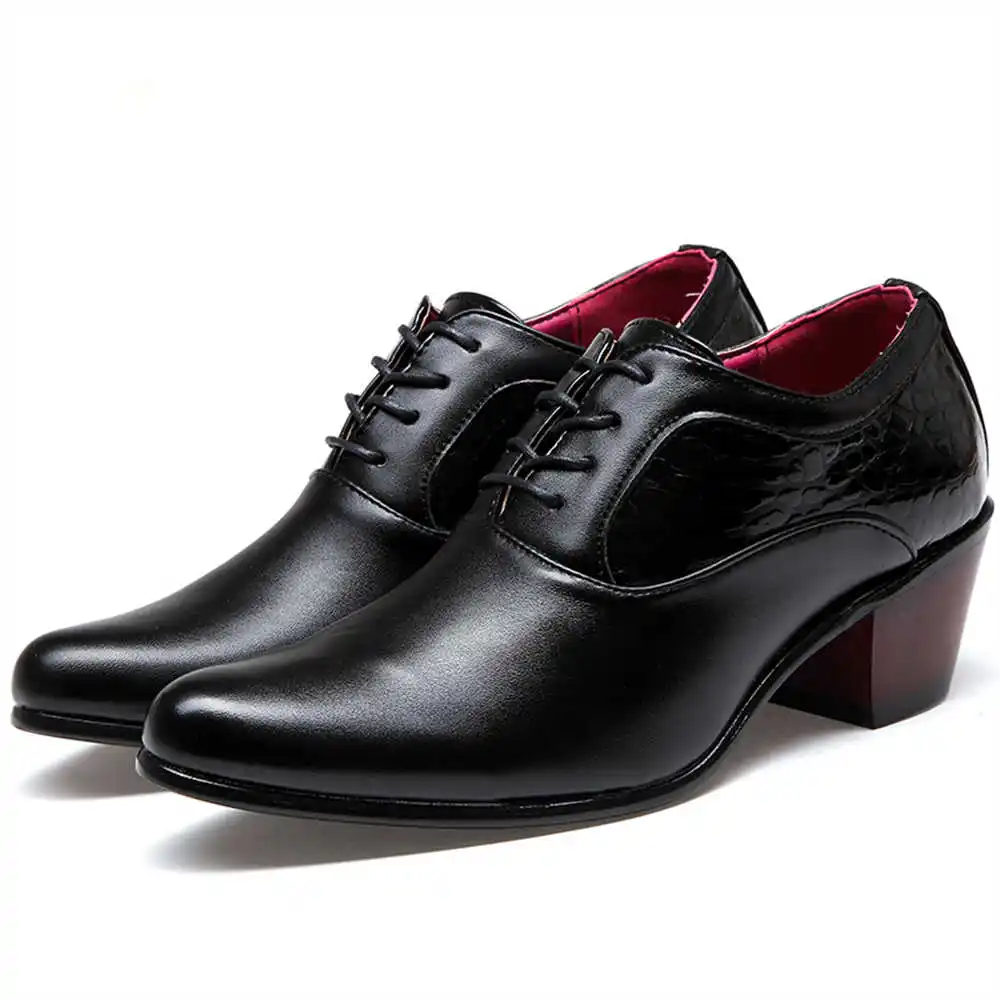 Massive Lacquer Leather Man Wedding Shoes 0 Black Wedding Dress 48 Size Men's Shoes Sport Sneakers Universal Brands