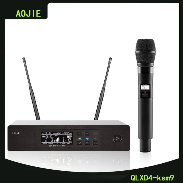 AOJIE QLXD4/ksm9 professional wireless microphone digital system is suitable for large-scale performance singing microphone 1