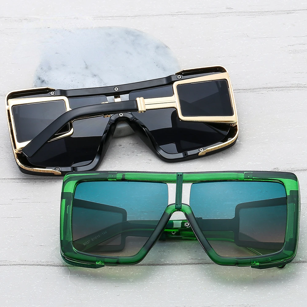 

Personality Large Frame Side Mirror Windproof Glasses Men and Women Modern Street Shooting Sunglasses Sunglasses