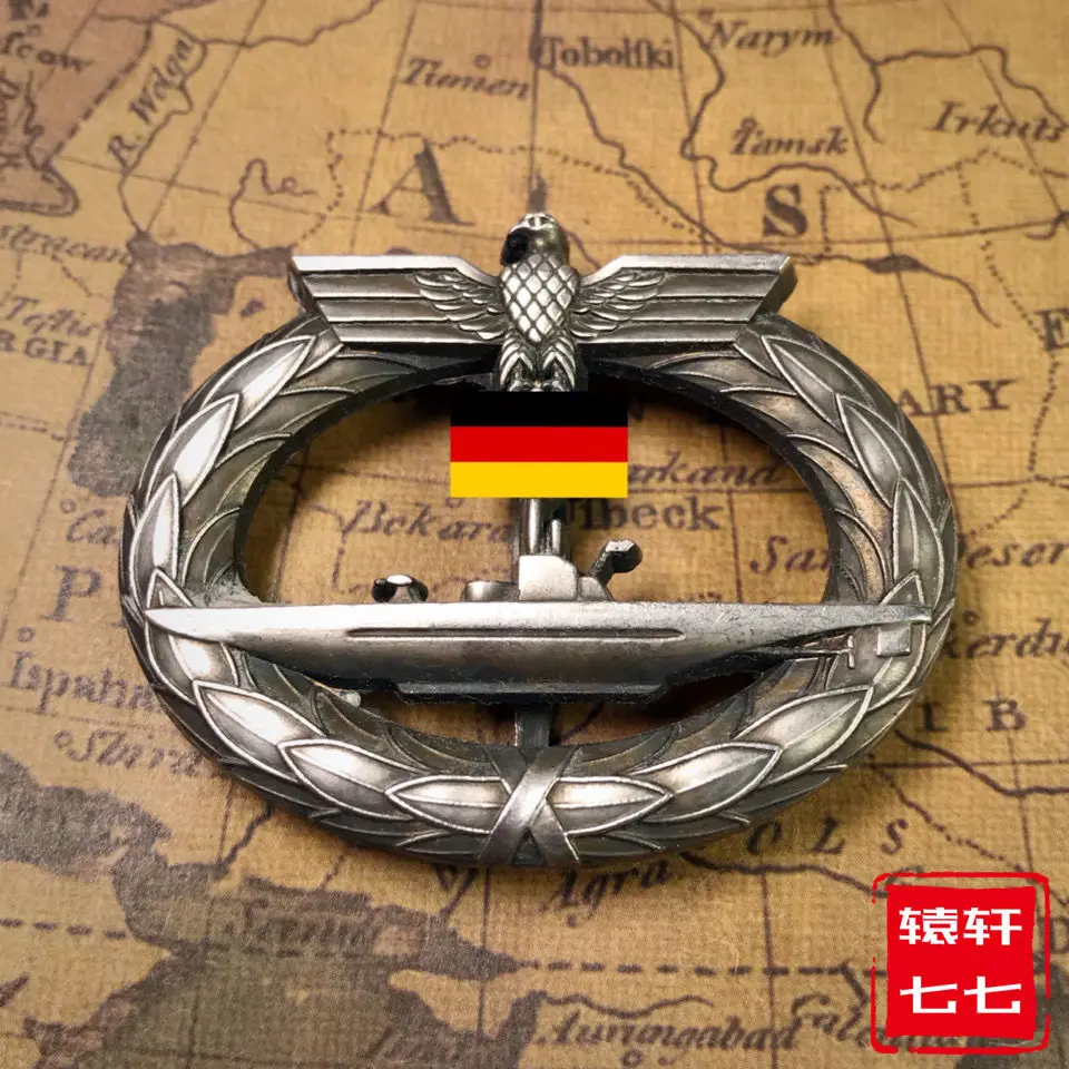

German U Boat Medal Silver-plated Bronze Medal Brooch Badge Replica